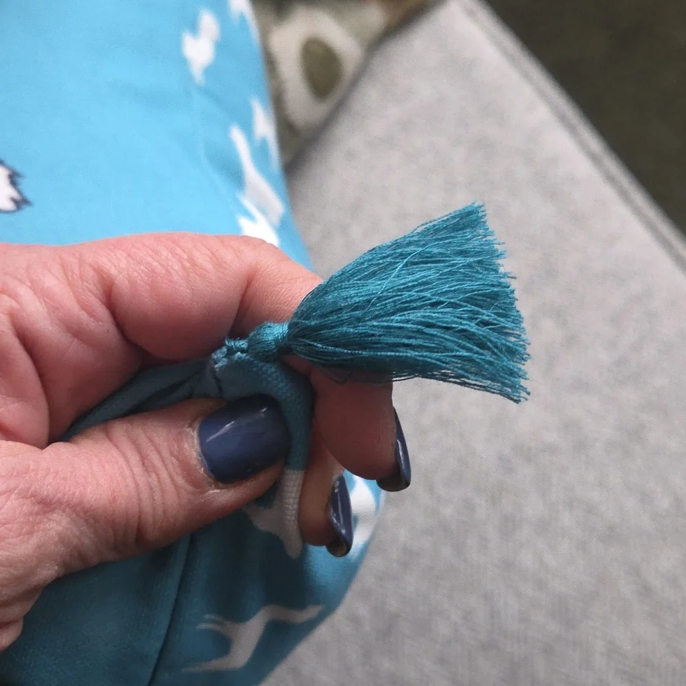 Blue Llama Decorative Pillow